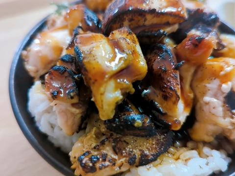 焼き鳥丼!鶏もも肉で